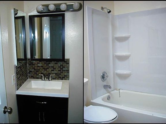 Bathroom wall cabinet to right of sink not visible. 