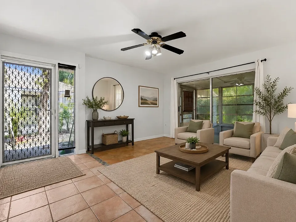 Entry Way and Living Room Virtually Staged