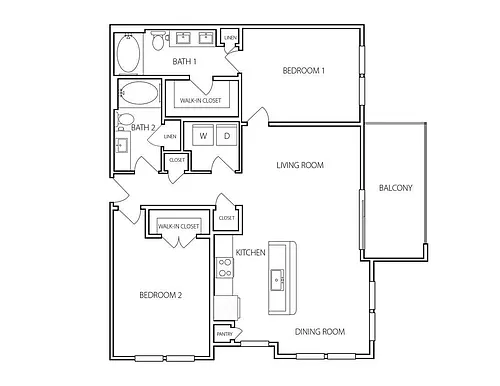 Floor plan 2 Bedroom