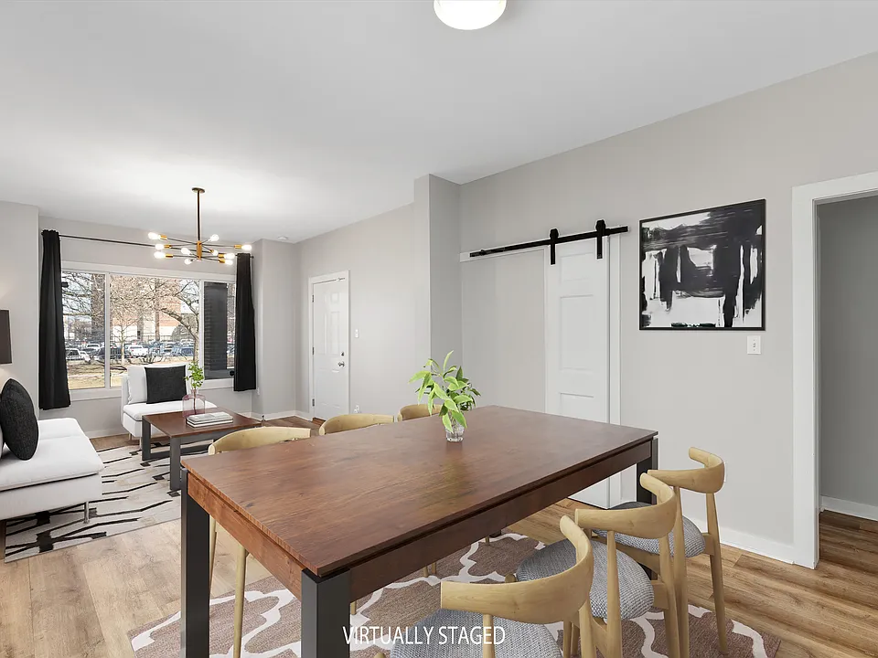 Living Room & Dining Room area - open space, lots of natural light.