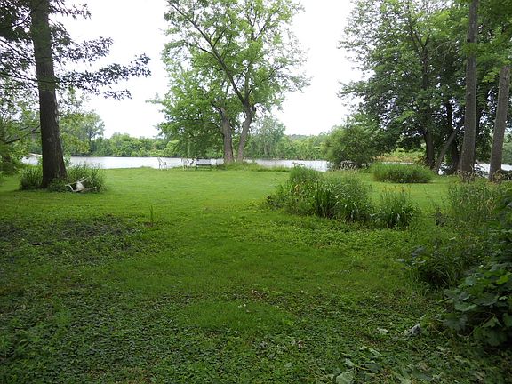 View of the back yard river