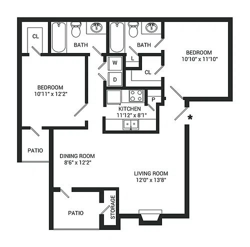 Floor plan Parker