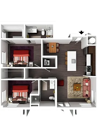 Floor plan Grandview - ADA Furnished