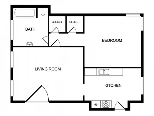 Floor plan 1X1 Grace I