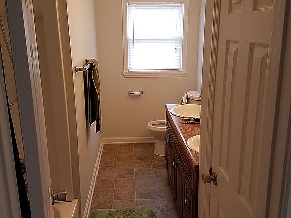 Hallway, full bathroom