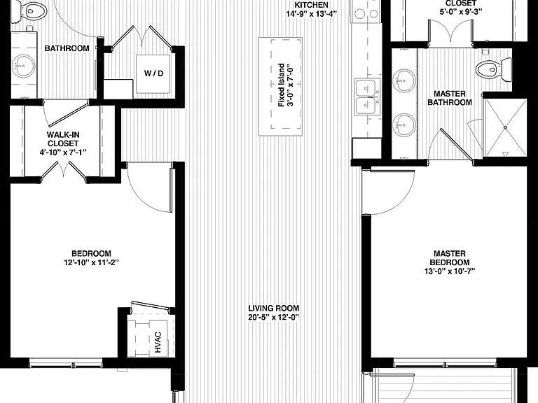 The Island Residences at Carlson Center - Harrison South - 2 Beds - 2 Baths - 1124 Sq. ft.