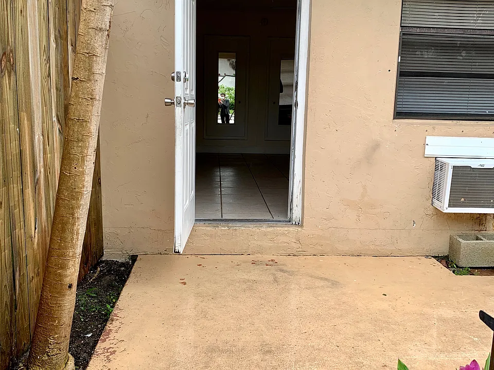 Front door off patio.