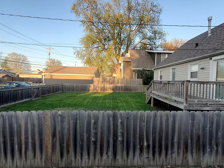 Fenced back yard