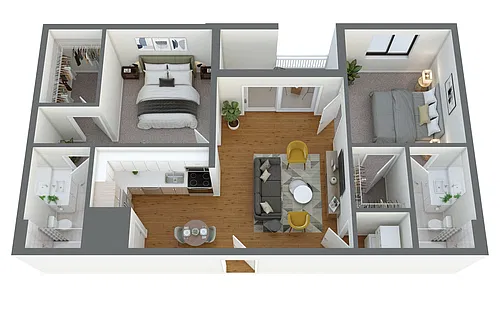 Floor plan B8 2 Bed/2 Bath