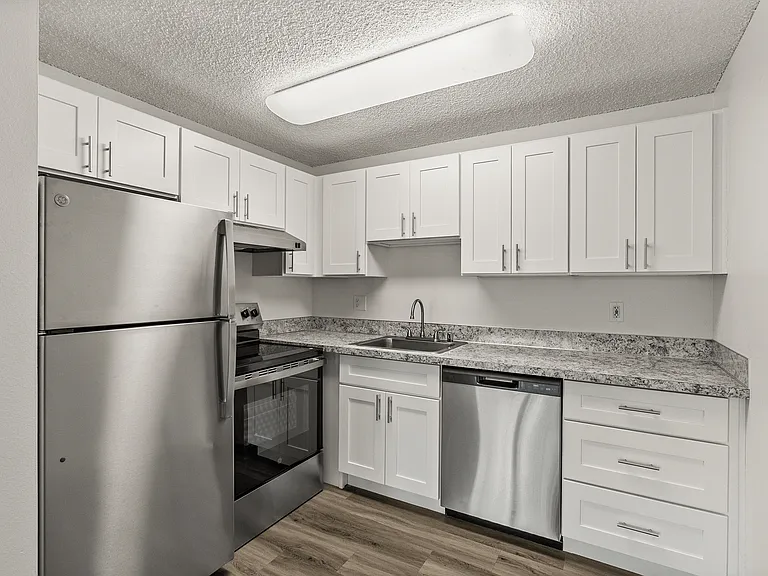 Enjoy cooking in a bright, modern kitchen featuring stainless steel appliances, sleek cabinetry, and stylish countertops designed for everyday living. Enjoy cooking in a bright, modern kitchen featuring stainless steel appliances, sleek cabinetry, and sty
