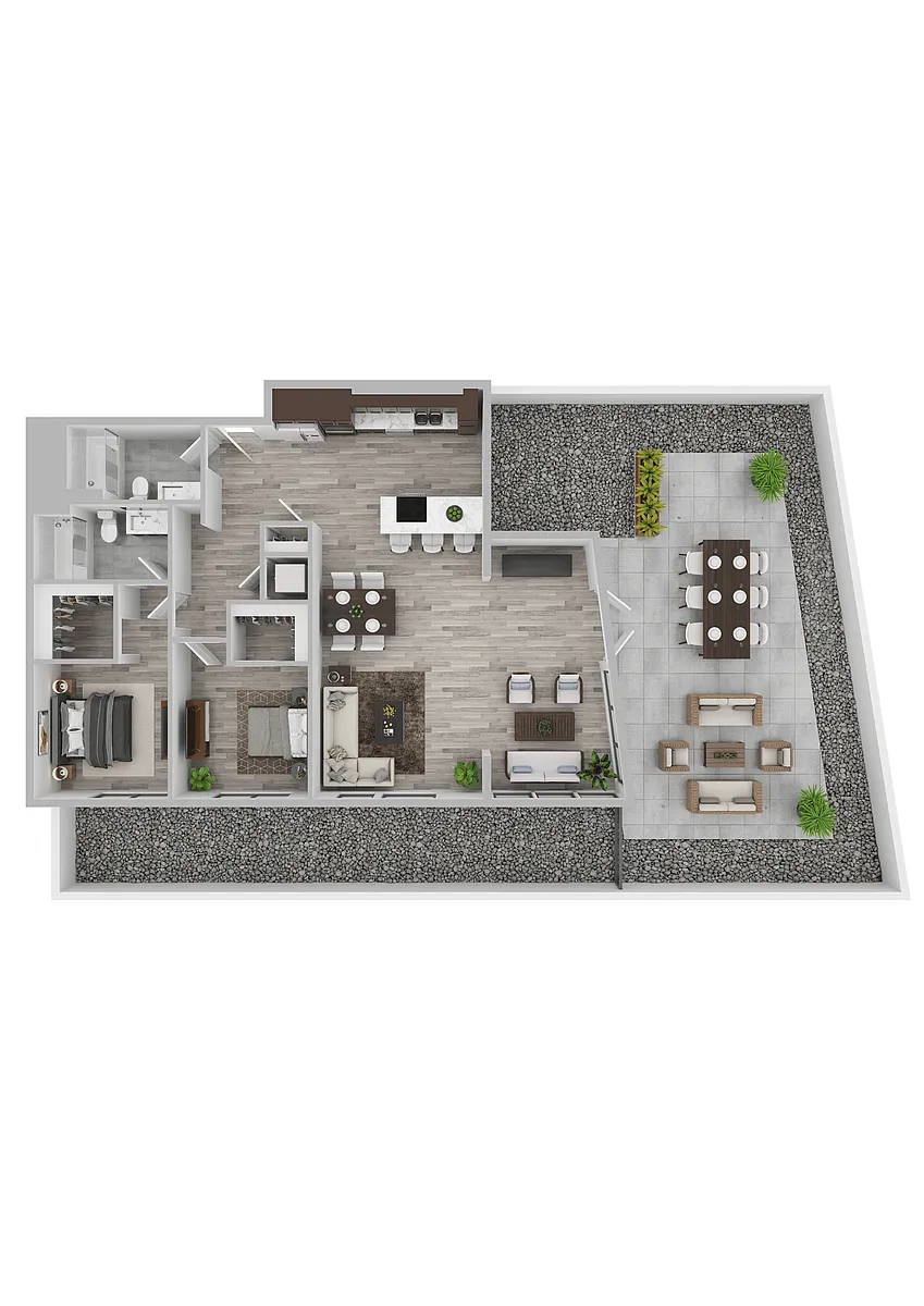 Floor plan Klipsan - 2 Bed C5 (Diamond)