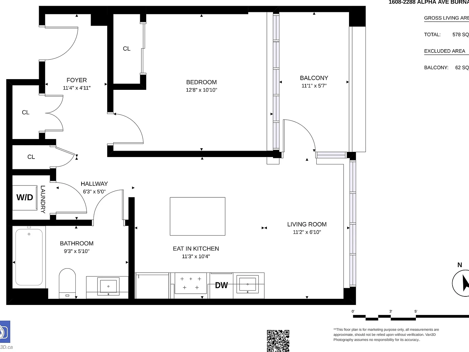 1 bed, 578 sqft, $2,250 — Photo 2