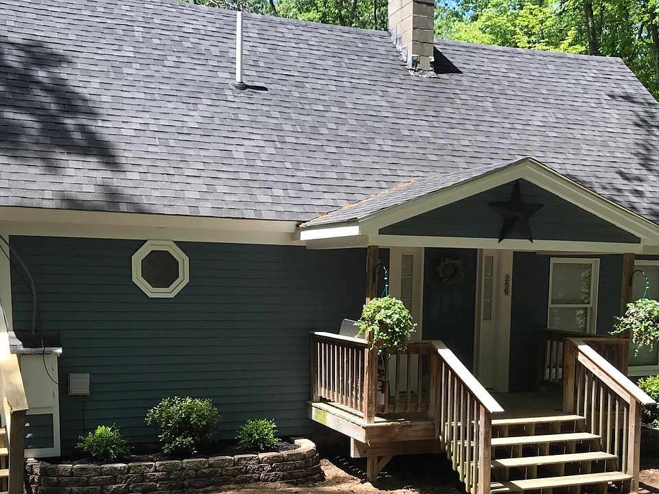 East facing front of house