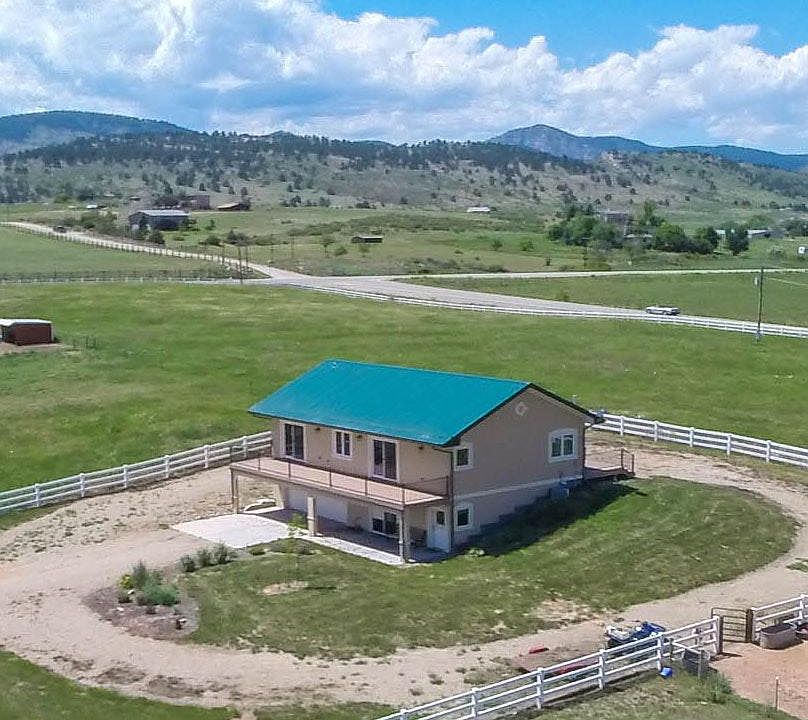 Aerial view of front