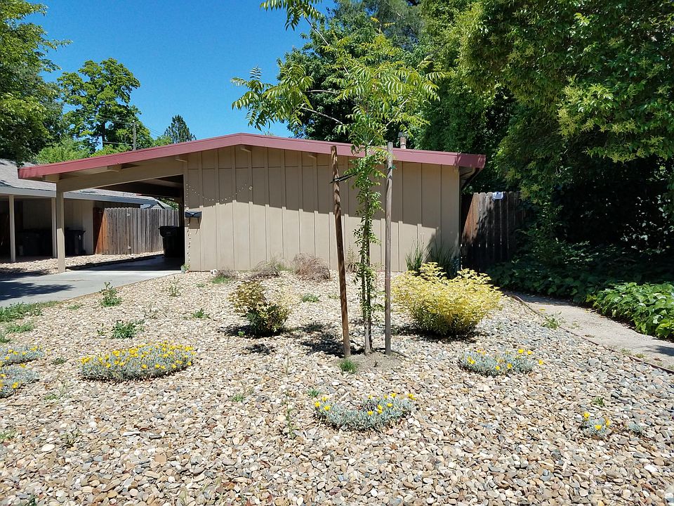 Front yard, carport