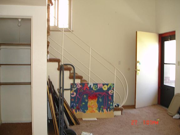 Living room with closet