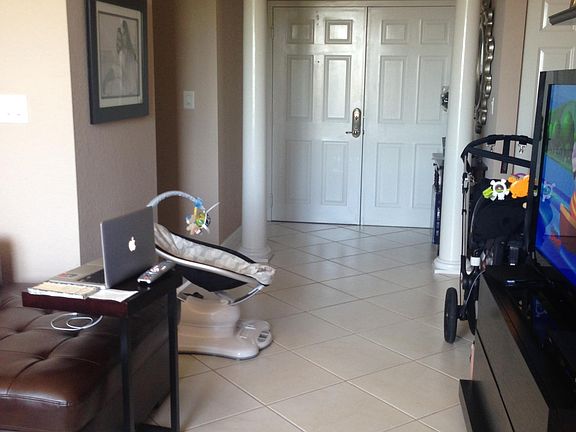 double door entry with columns