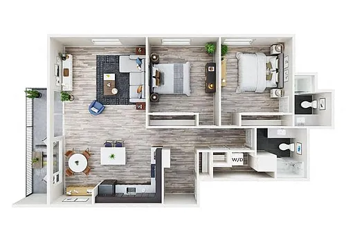 Floor plan 2X2 A