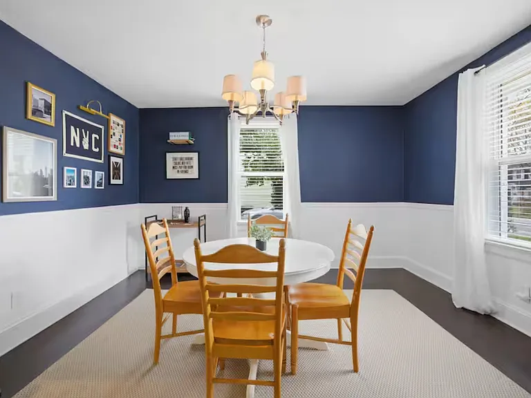 The dining nook is a great spot for morning coffee or a quiet dinner.