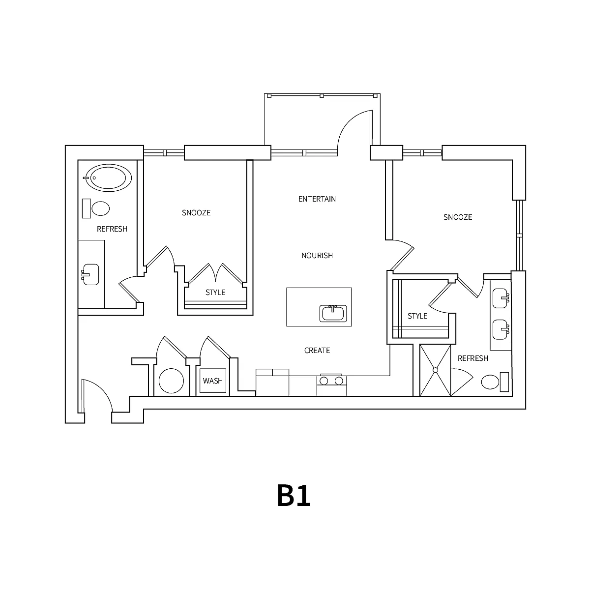 Floor plan B1