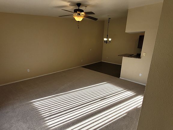 Living room and dining area