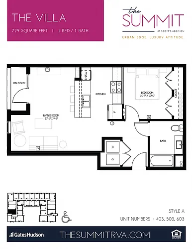 Floor plan The Villa - Style A