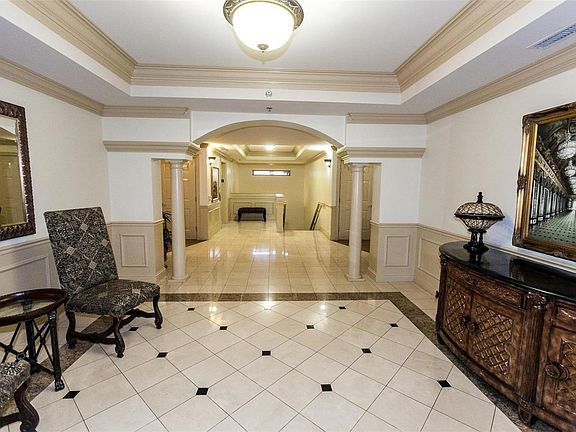 Inviting lobby with elevator.