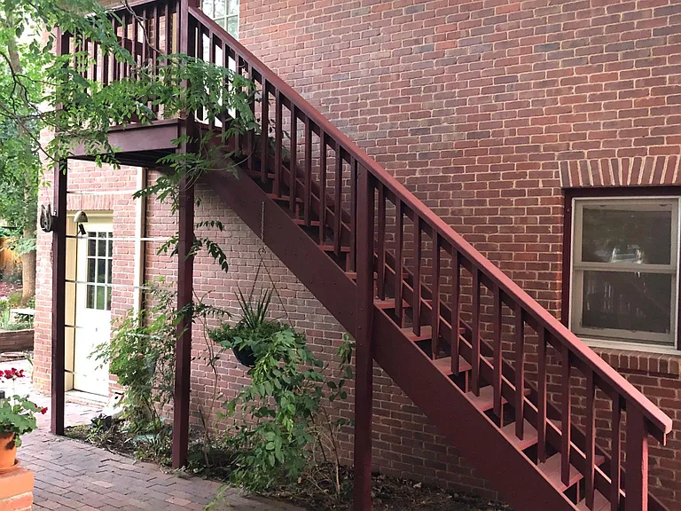 Upstairs entrance of the studio.