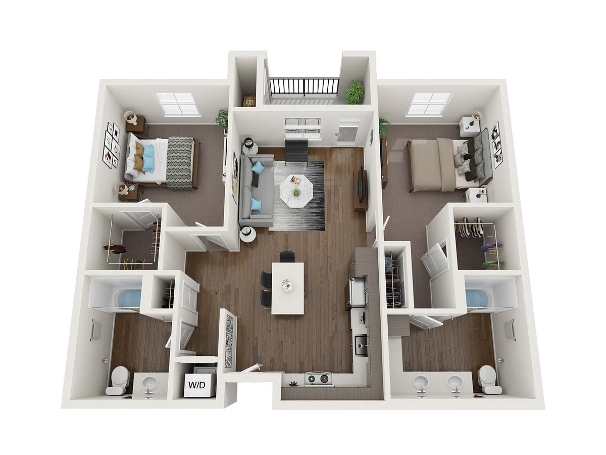 Floor plan 2 Bedroom 2 Bathroom