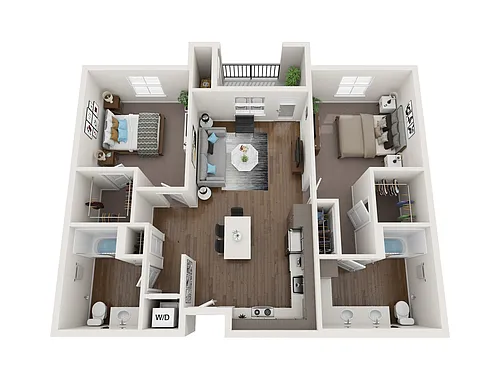 Floor plan 2 Bedroom 2 Bathroom