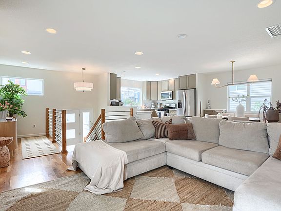 Living space has enough room for a sizeable couch.
