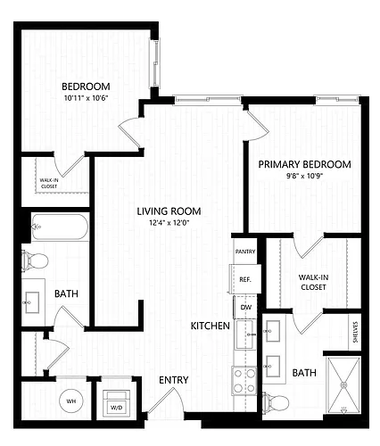 Floor plan B3-2X2