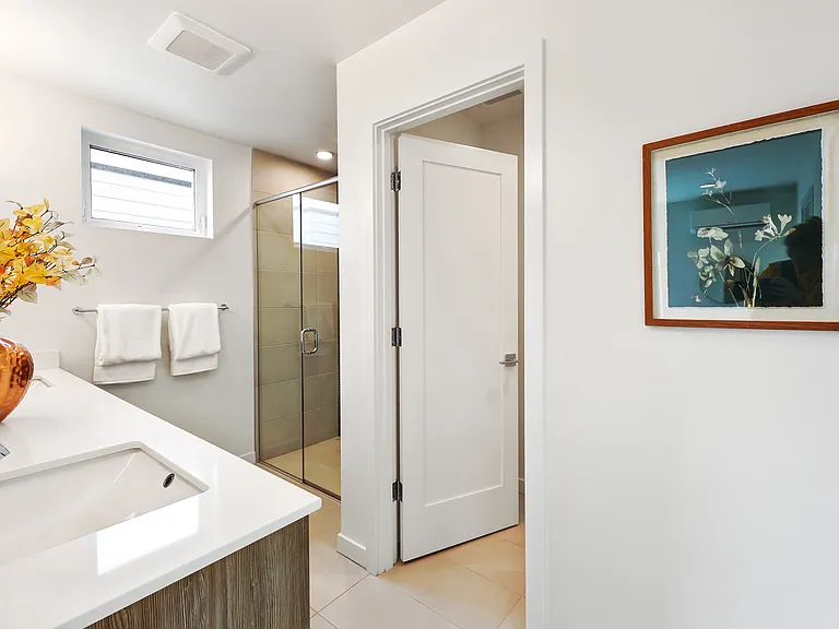 Bathroom attached to the primary bedroom