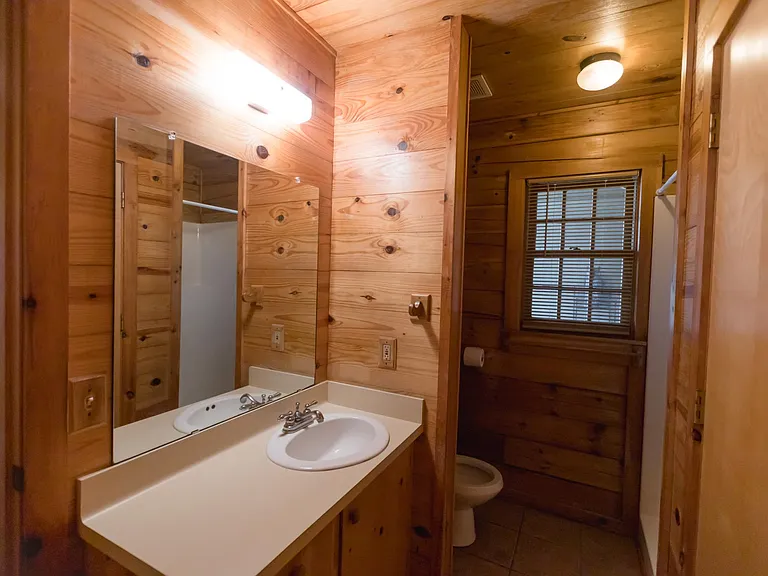 Bathroom with stand up shower