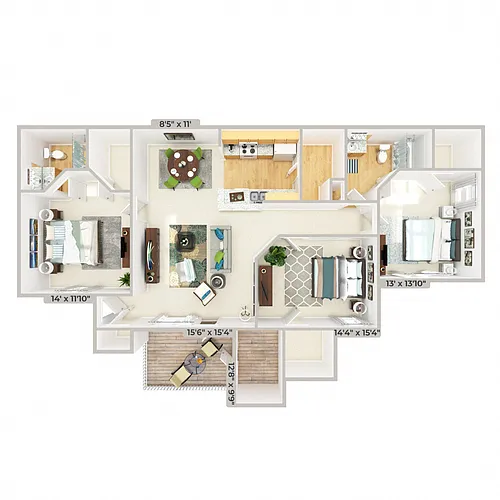 Floor plan C - The Villa