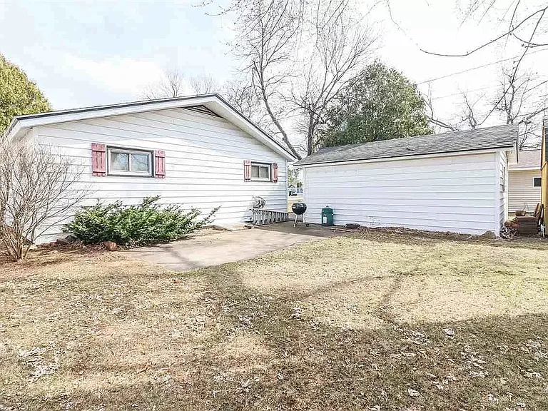 Back of home and garage