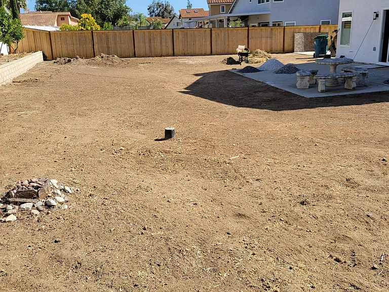 Backyard with patio. (a work in progress)