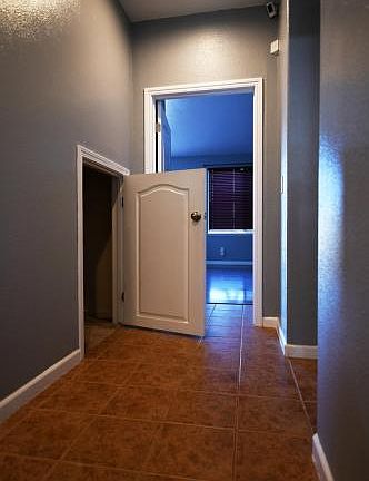 Entry hallway straight to living room