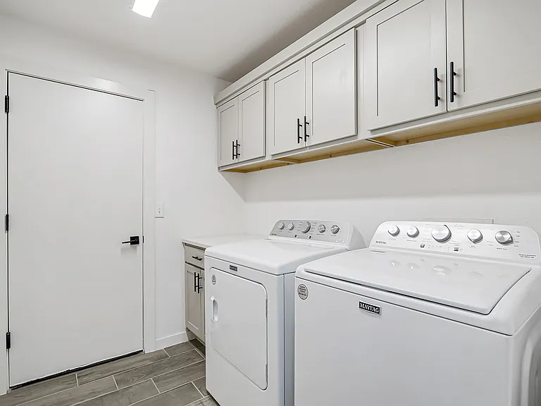 Private washer and dryer inside the unit.