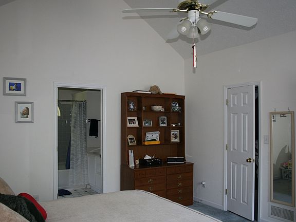 vaulted ceiling in master bedroom