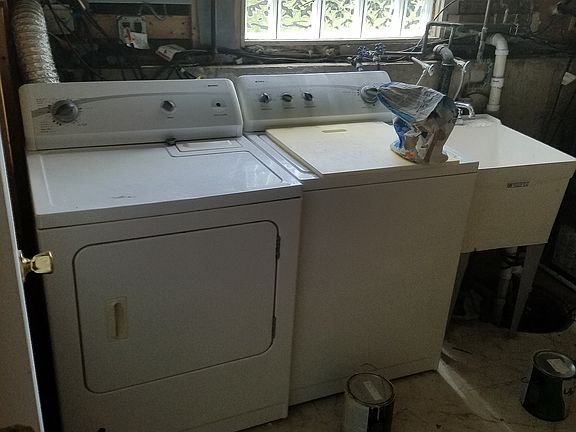 Washer dryer on site