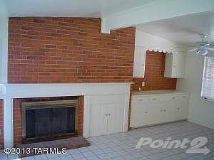 Living Rm. Frplc W/Blt-in Dining Hutch