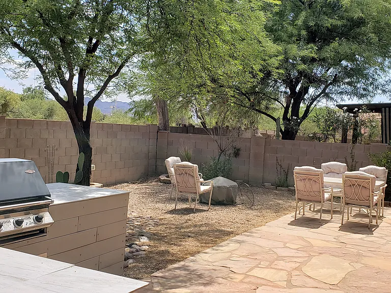backyard with barbecue