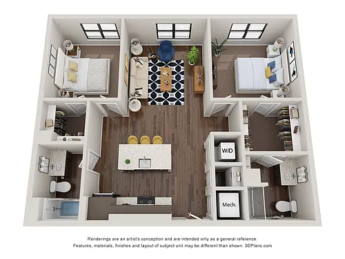 Floor plan 2BR-A