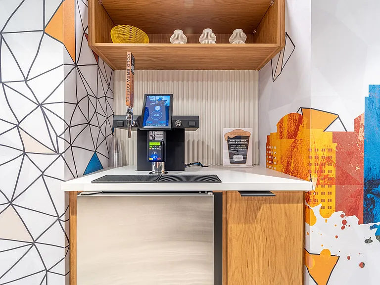 Co-working space with printing and coffee station