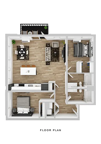 Floor plan Broadrock - 2 Bed A4 Medium Balcony