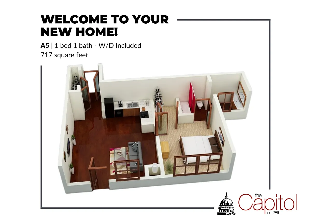 Floor plan A5 (W/D Included)