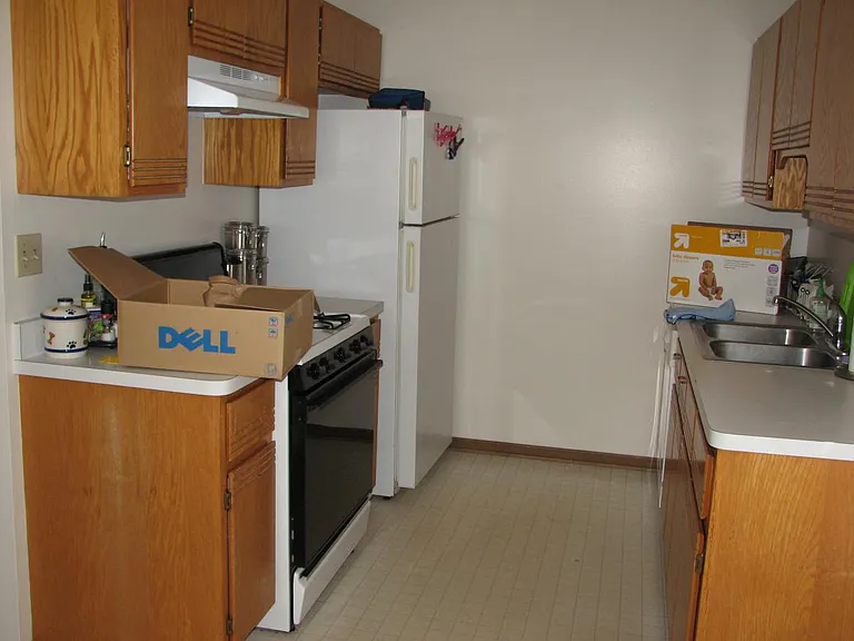 Comes with a stove, refrigerator & dishwasher