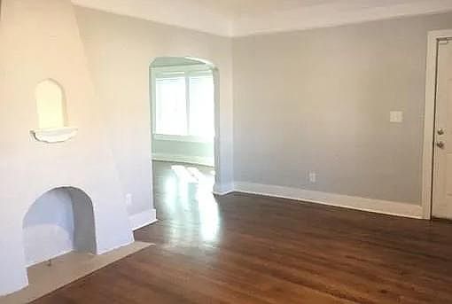 View from living room looking into dining room