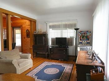 Oversized living room...shining hardwood floor